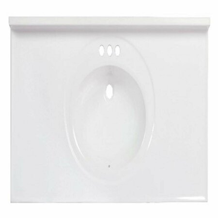 KD GABINETES 49 x 22 in. White Standard Cultured Marble Bathroom Sink KD2742371